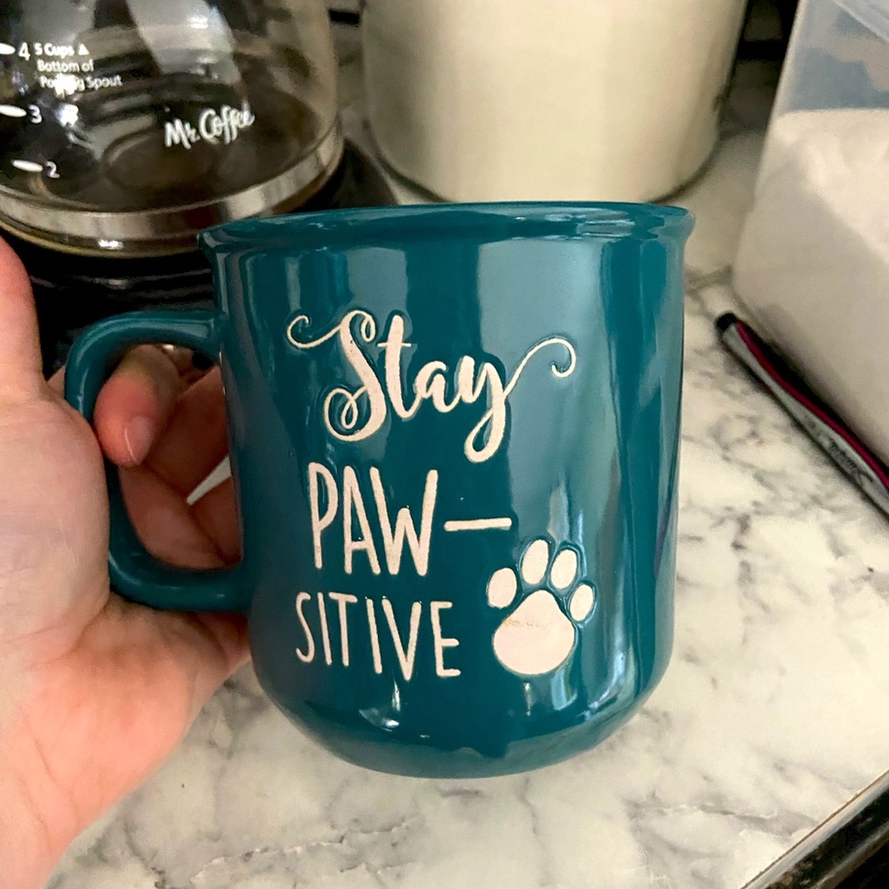 Stay Paw-sitive coffee mug